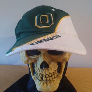 Vintage 90s Twins Oregon Ducks Color Block Strap Back Hat